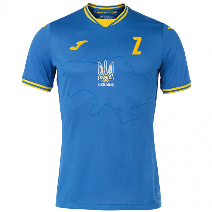 Men Football Ukraine Iryna Podolska #2 Blue Away Jersey 24-26 T-Shirt Australia