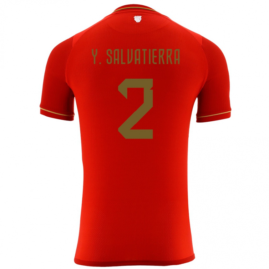 Men Football Bolivia Yuditaz Jimena Salvatierra #2 Red Away Jersey 24-26 T-Shirt Australia