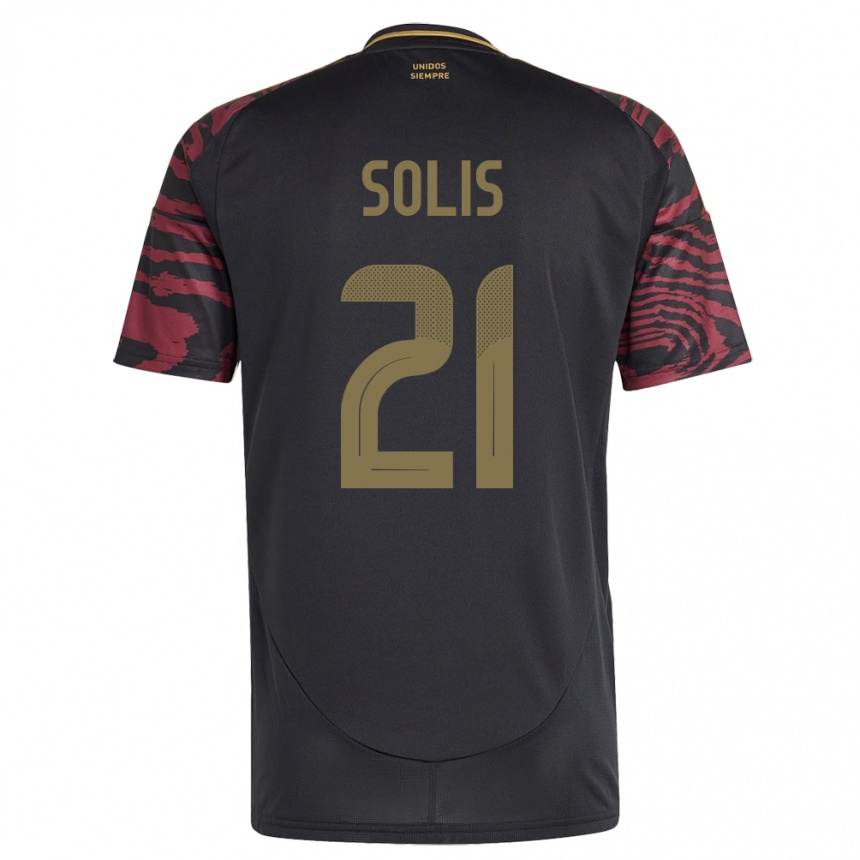 Men Football Peru Renato Solís #21 Black Away Jersey 24-26 T-Shirt Australia