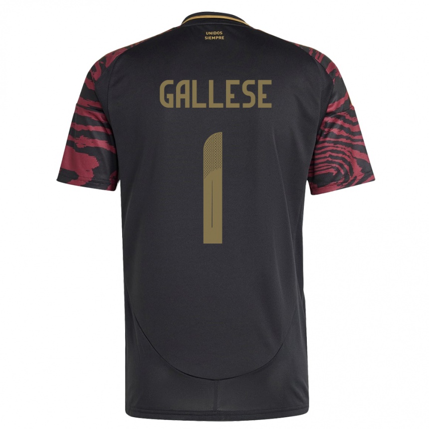 Men Football Peru Pedro Gallese #1 Black Away Jersey 24-26 T-Shirt Australia