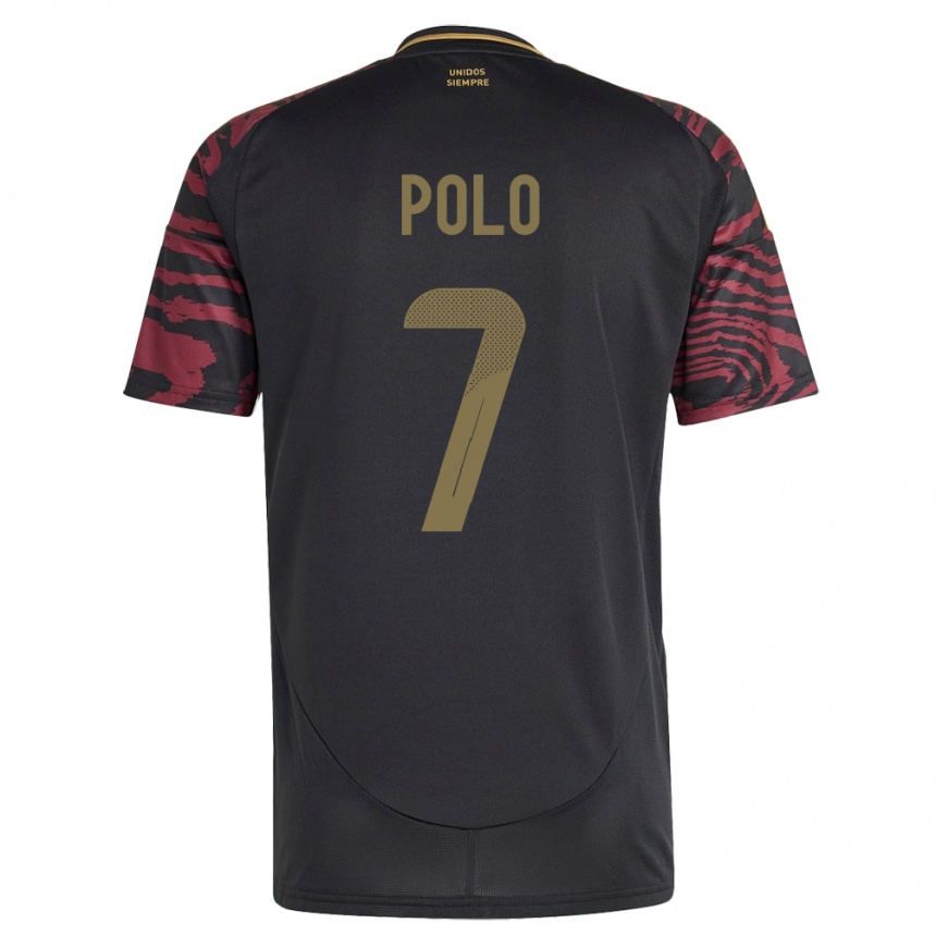 Men Football Peru Andy Polo #7 Black Away Jersey 24-26 T-Shirt Australia