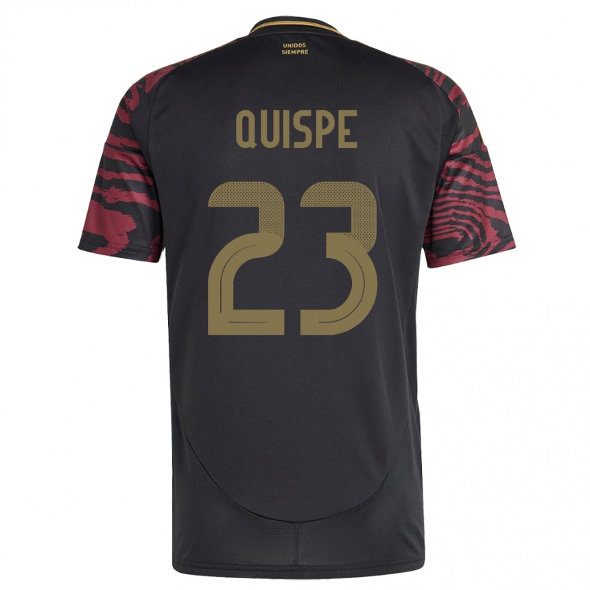 Men Football Peru Piero Quispe #23 Black Away Jersey 24-26 T-Shirt Australia