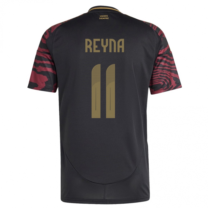 Men Football Peru Bryan Reyna #11 Black Away Jersey 24-26 T-Shirt Australia