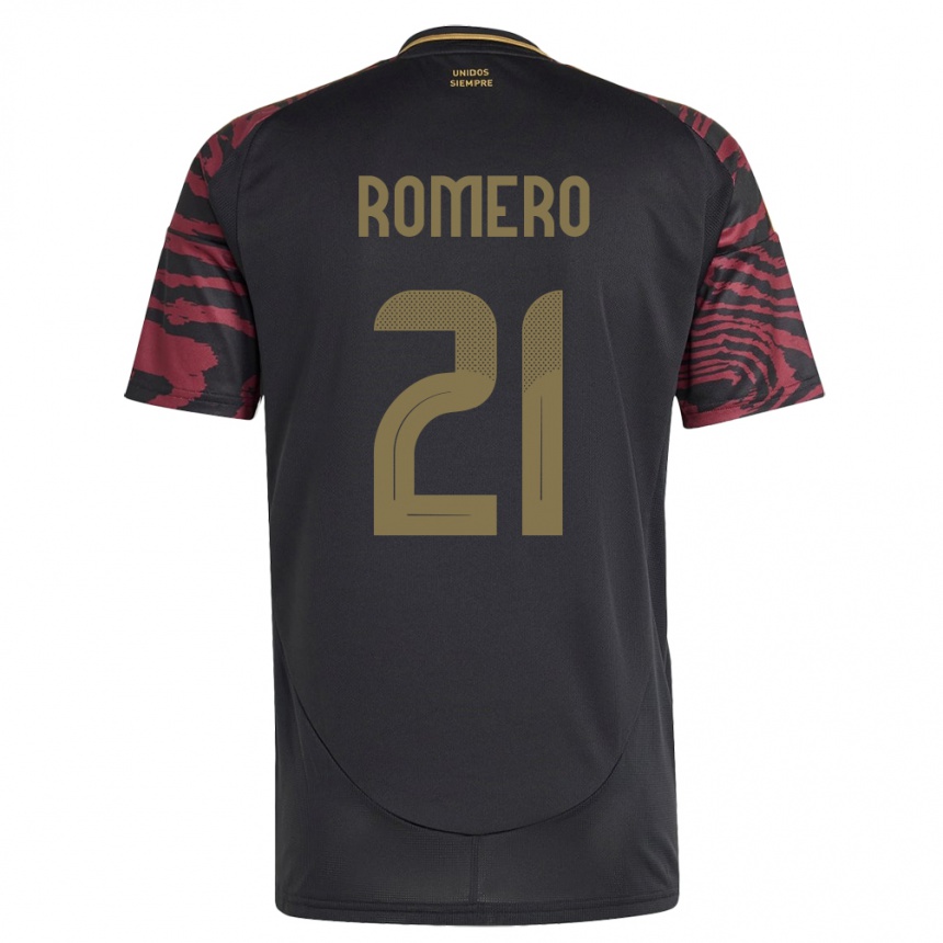 Men Football Peru Diego Romero #21 Black Away Jersey 24-26 T-Shirt Australia