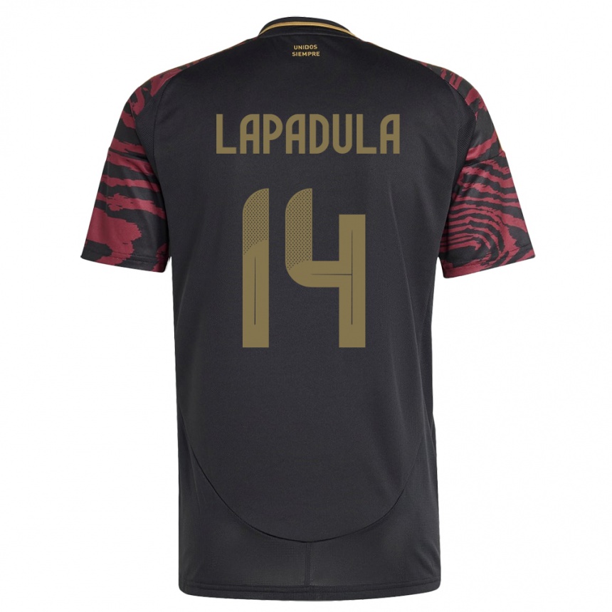 Men Football Peru Gianluca Lapadula #14 Black Away Jersey 24-26 T-Shirt Australia