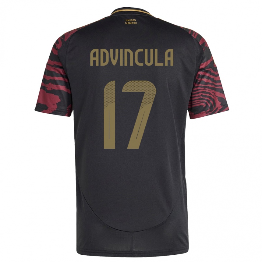 Men Football Peru Luis Advíncula #17 Black Away Jersey 24-26 T-Shirt Australia