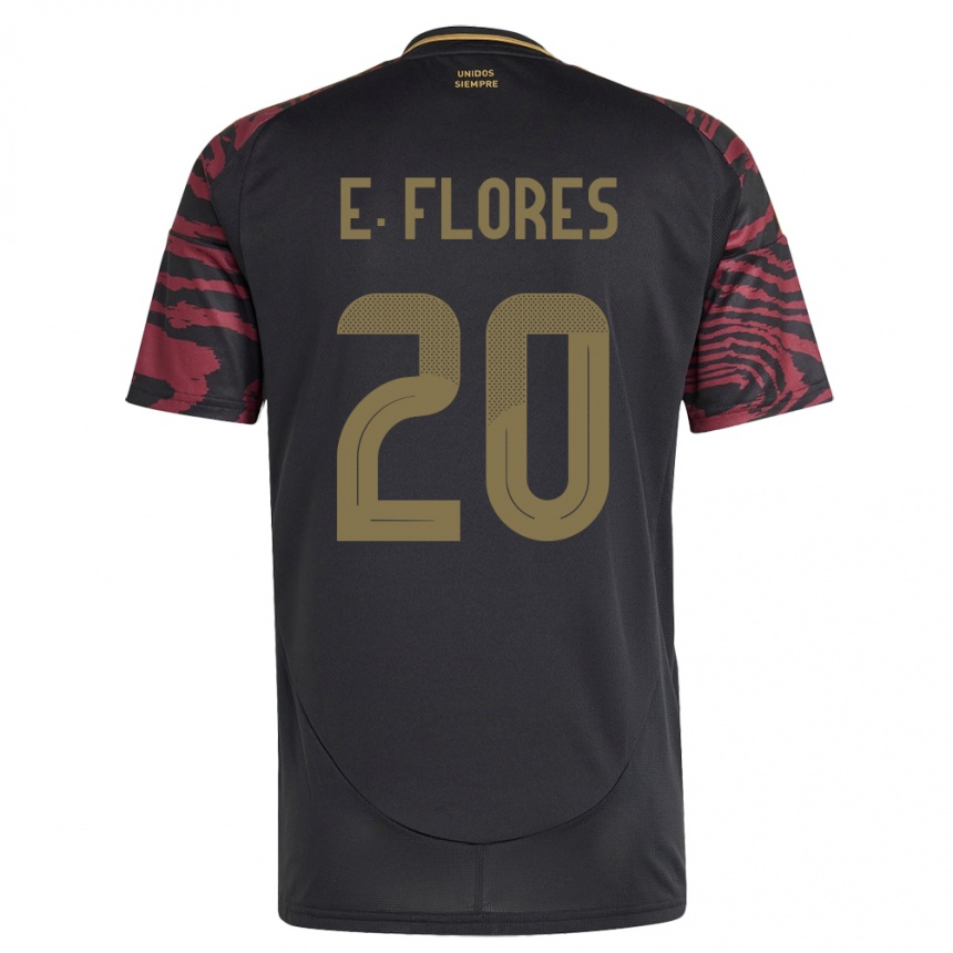 Men Football Peru Edison Flores #20 Black Away Jersey 24-26 T-Shirt Australia