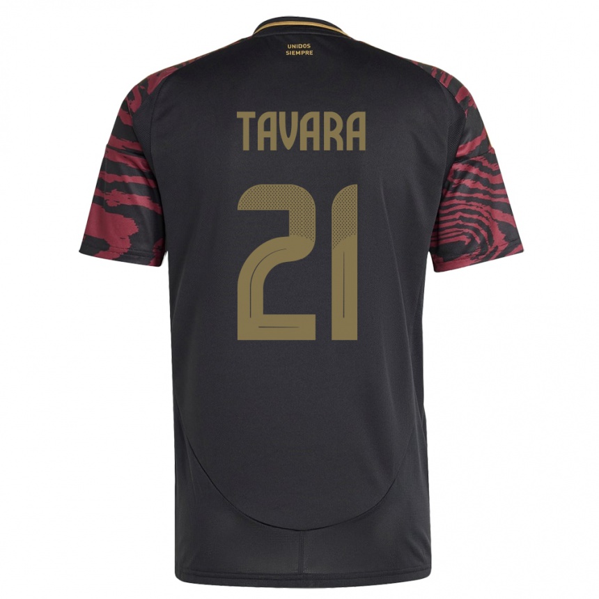 Men Football Peru Martín Távara #21 Black Away Jersey 24-26 T-Shirt Australia