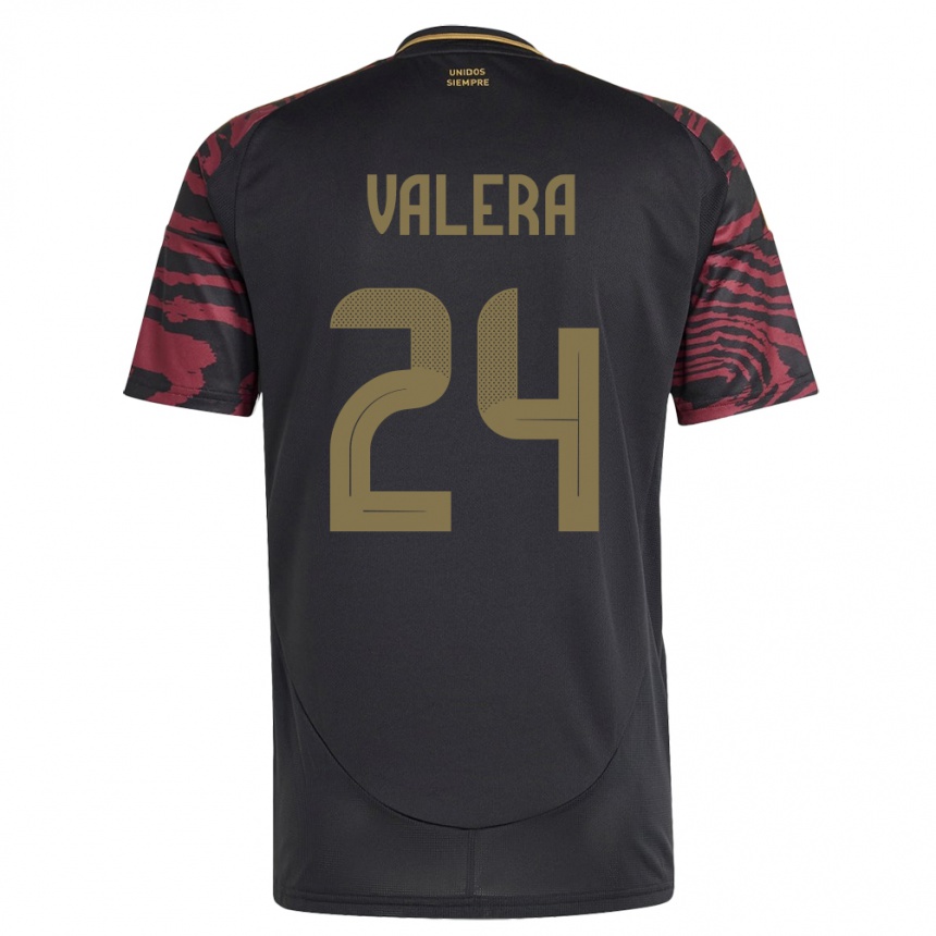 Men Football Peru Álex Valera #24 Black Away Jersey 24-26 T-Shirt Australia