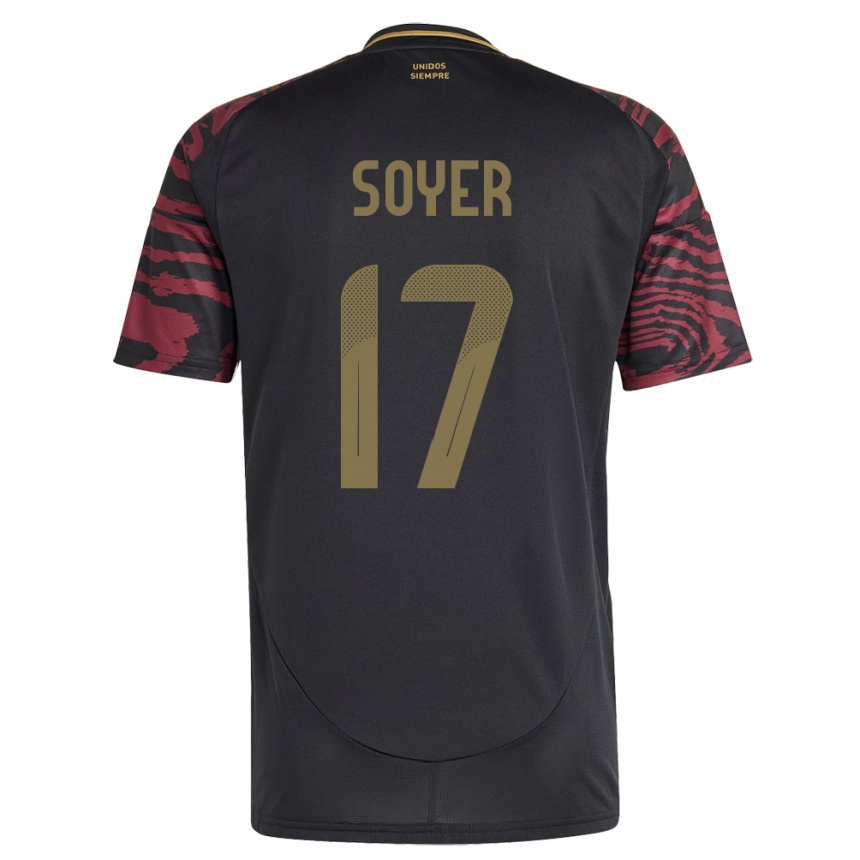 Men Football Peru Bassco Soyer #17 Black Away Jersey 24-26 T-Shirt Australia