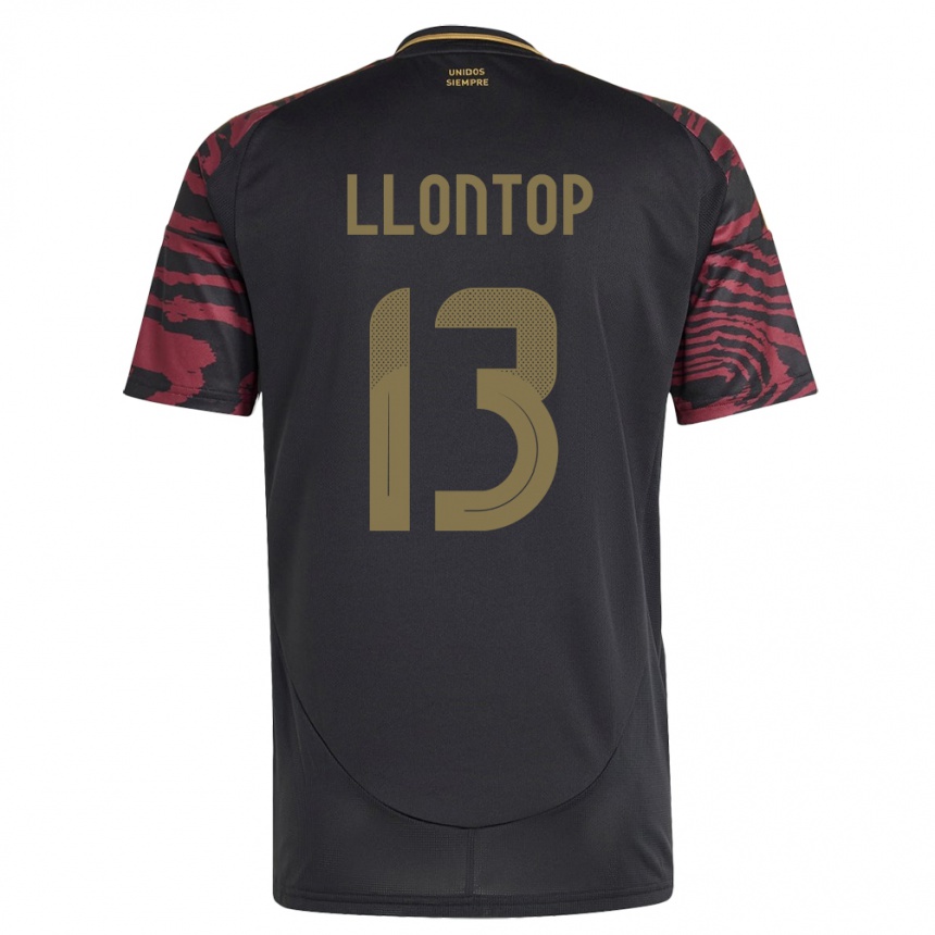 Men Football Peru Mathías Llontop #13 Black Away Jersey 24-26 T-Shirt Australia