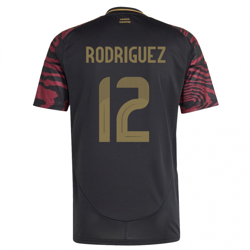 Men Football Peru Jhefferson Rodríguez #12 Black Away Jersey 24-26 T-Shirt Australia