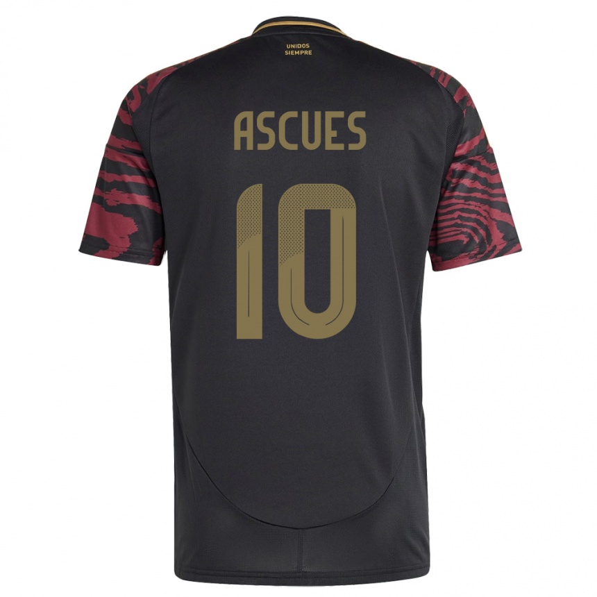 Men Football Peru Adrián Ascues #10 Black Away Jersey 24-26 T-Shirt Australia