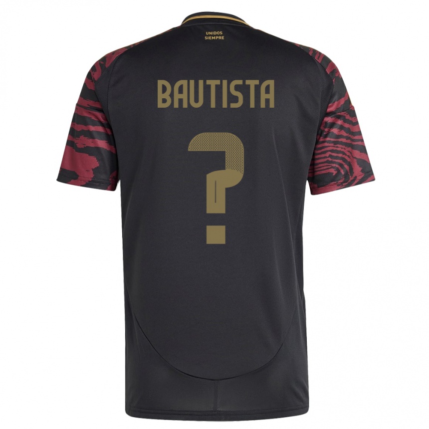 Men Football Peru César Bautista #0 Black Away Jersey 24-26 T-Shirt Australia