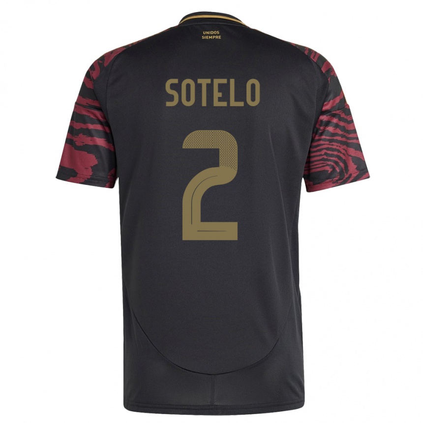 Men Football Peru Ghian Sotelo #2 Black Away Jersey 24-26 T-Shirt Australia