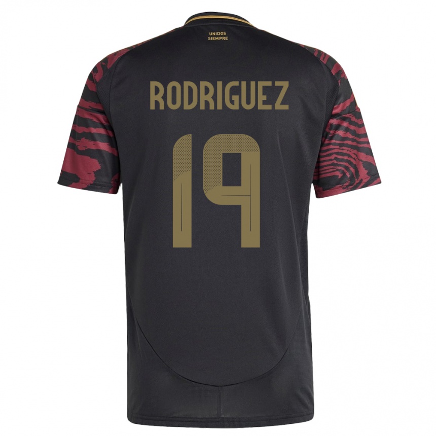 Men Football Peru Mateo Rodríguez #19 Black Away Jersey 24-26 T-Shirt Australia