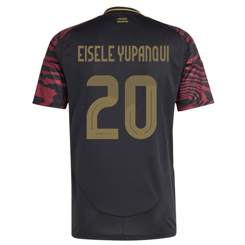 Men Football Peru Philipp Eisele Yupanqui #20 Black Away Jersey 24-26 T-Shirt Australia