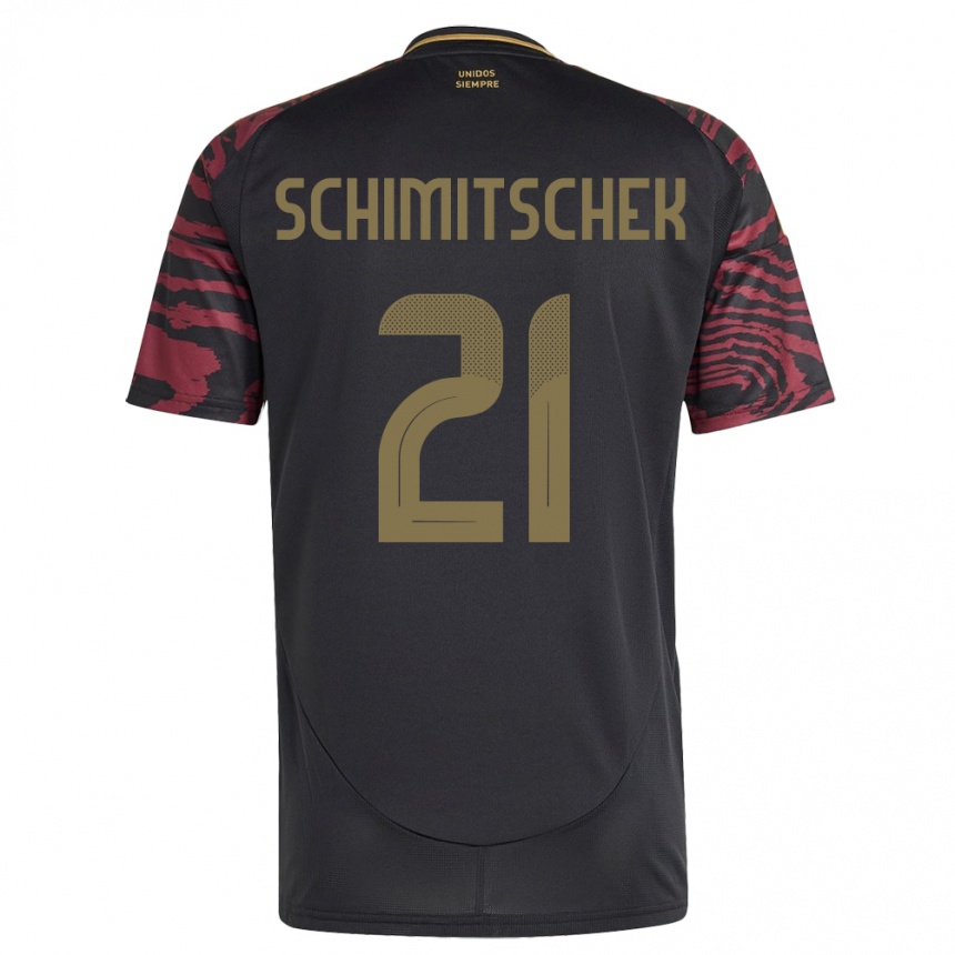 Men Football Peru Ian Schimitschek #21 Black Away Jersey 24-26 T-Shirt Australia