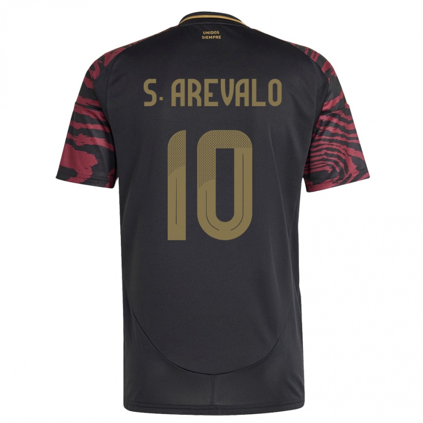 Men Football Peru Sandra Arévalo #10 Black Away Jersey 24-26 T-Shirt Australia