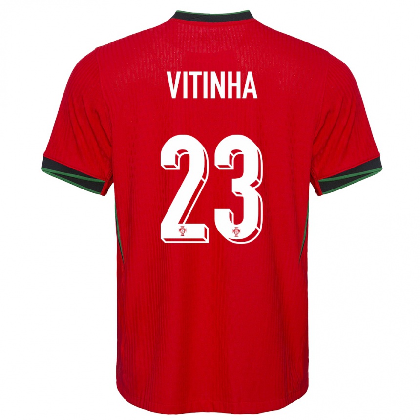 Women Football Portugal Vitinha #23 Red Home Jersey 24-26 T-Shirt Australia