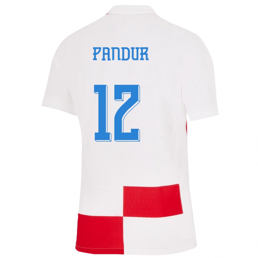 Women Football Croatia Ivor Pandur #12 White Red Home Jersey 24-26 T-Shirt Australia