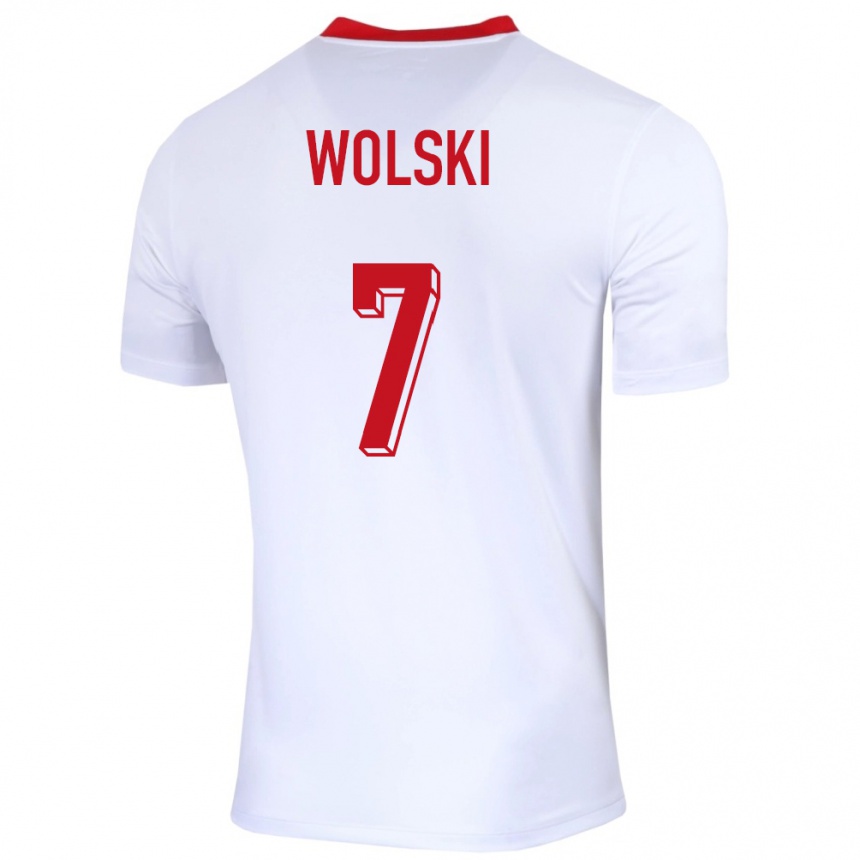 Women Football Poland Filip Wolski #7 White Home Jersey 24-26 T-Shirt Australia