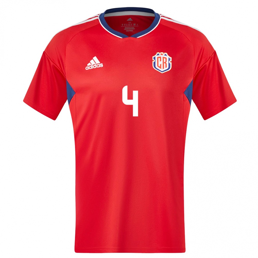 Women Football Costa Rica Keysher Fuller #4 Red Home Jersey 24-26 T-Shirt Australia