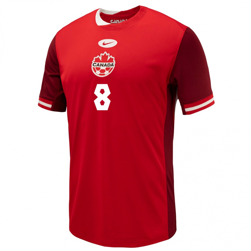 Women Football Canada Jeevan Badwal #8 Red Home Jersey 24-26 T-Shirt Australia