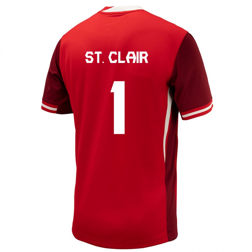 Women Football Canada Dayne St Clair #1 Red Home Jersey 24-26 T-Shirt Australia