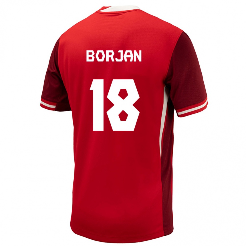 Women Football Canada Milan Borjan #18 Red Home Jersey 24-26 T-Shirt Australia