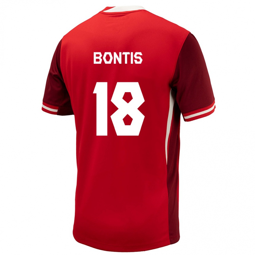 Women Football Canada Dino Bontis #18 Red Home Jersey 24-26 T-Shirt Australia