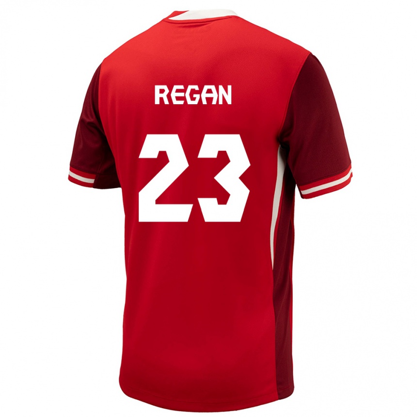 Women Football Canada Emma Regan #23 Red Home Jersey 24-26 T-Shirt Australia