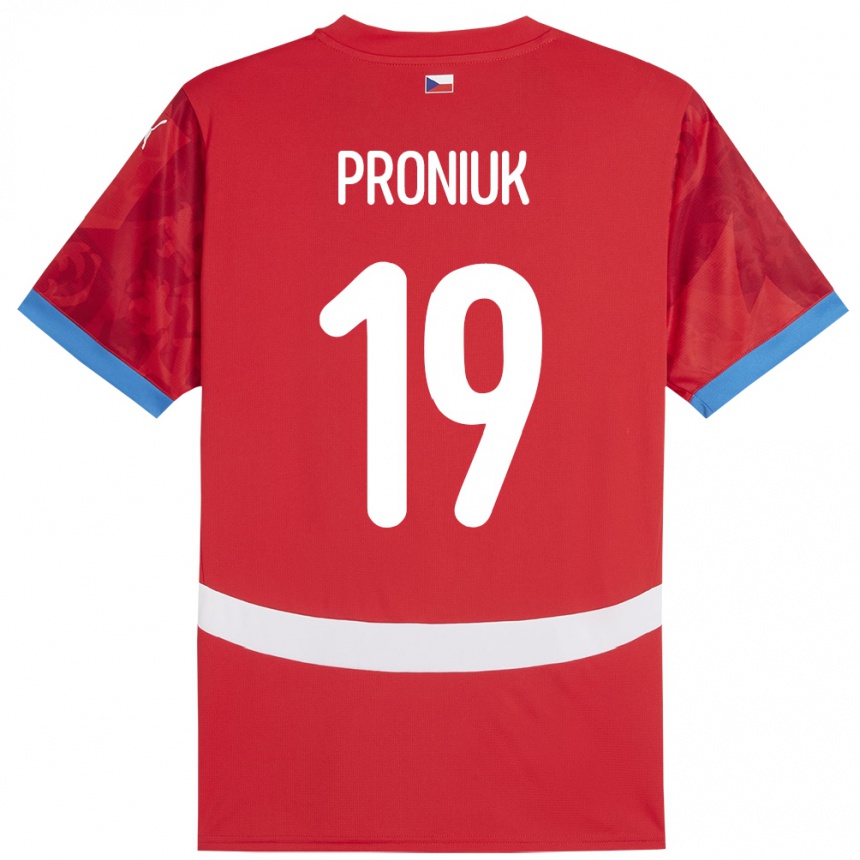 Women Football Czech Republic Adam Proniuk #19 Red Home Jersey 24-26 T-Shirt Australia