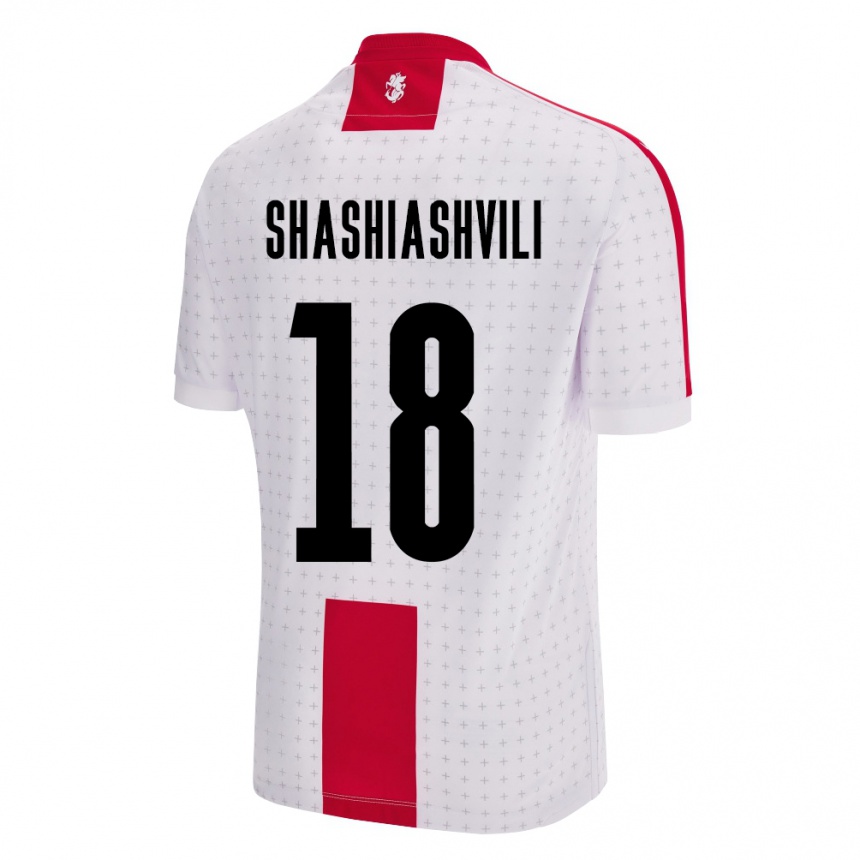 Women Football Georgia Luka Shashiashvili #18 White Home Jersey 24-26 T-Shirt Australia