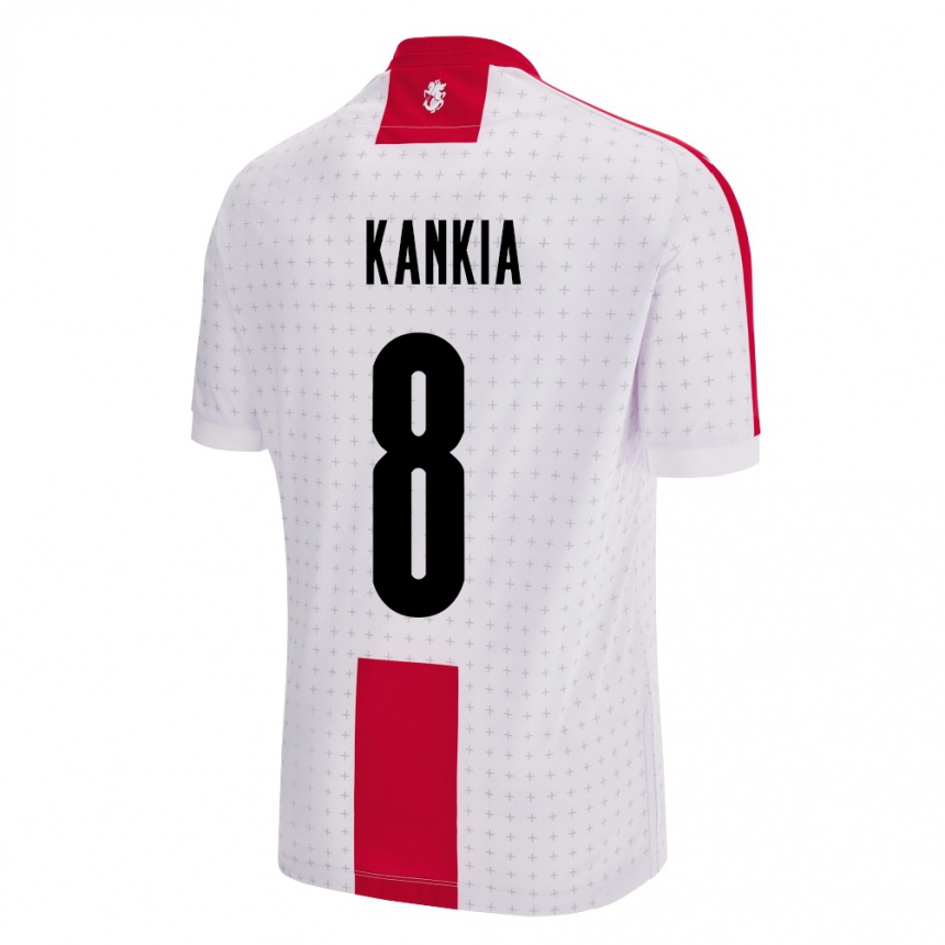 Women Football Georgia Lizzie Kankia #8 White Home Jersey 24-26 T-Shirt Australia