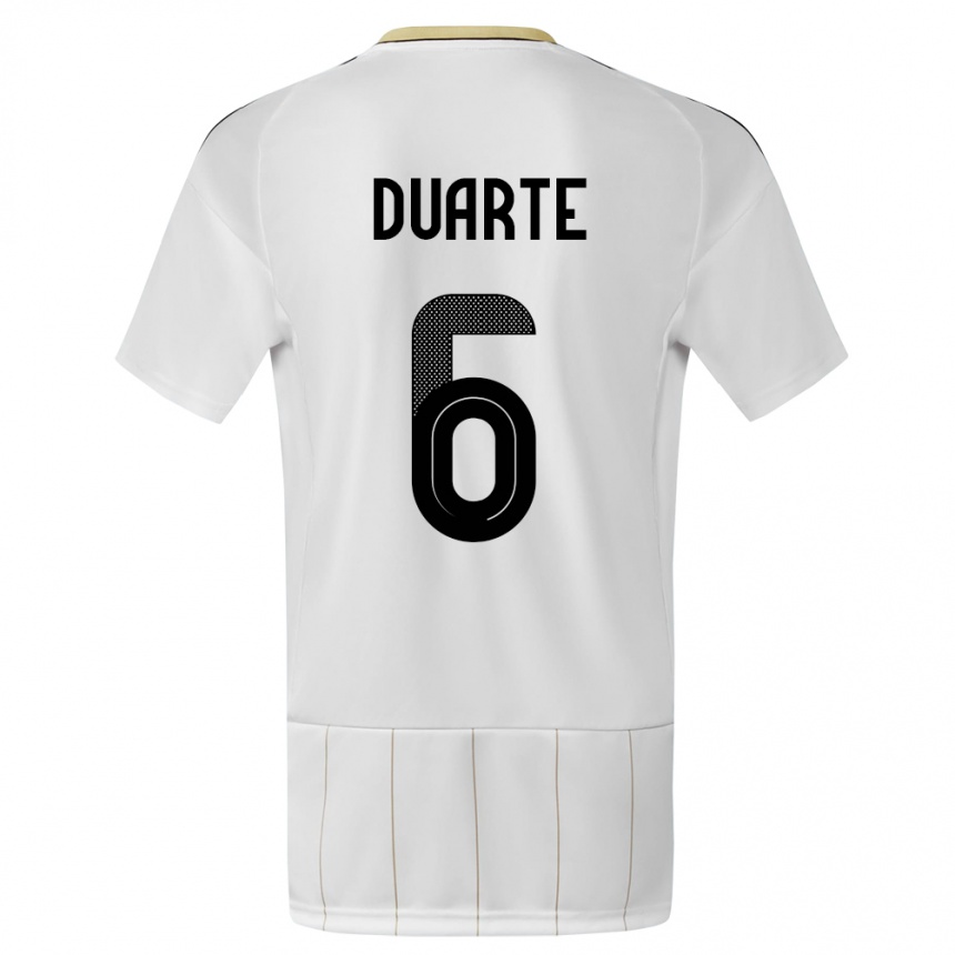 Women Football Costa Rica Oscar Duarte #6 White Away Jersey 24-26 T-Shirt Australia