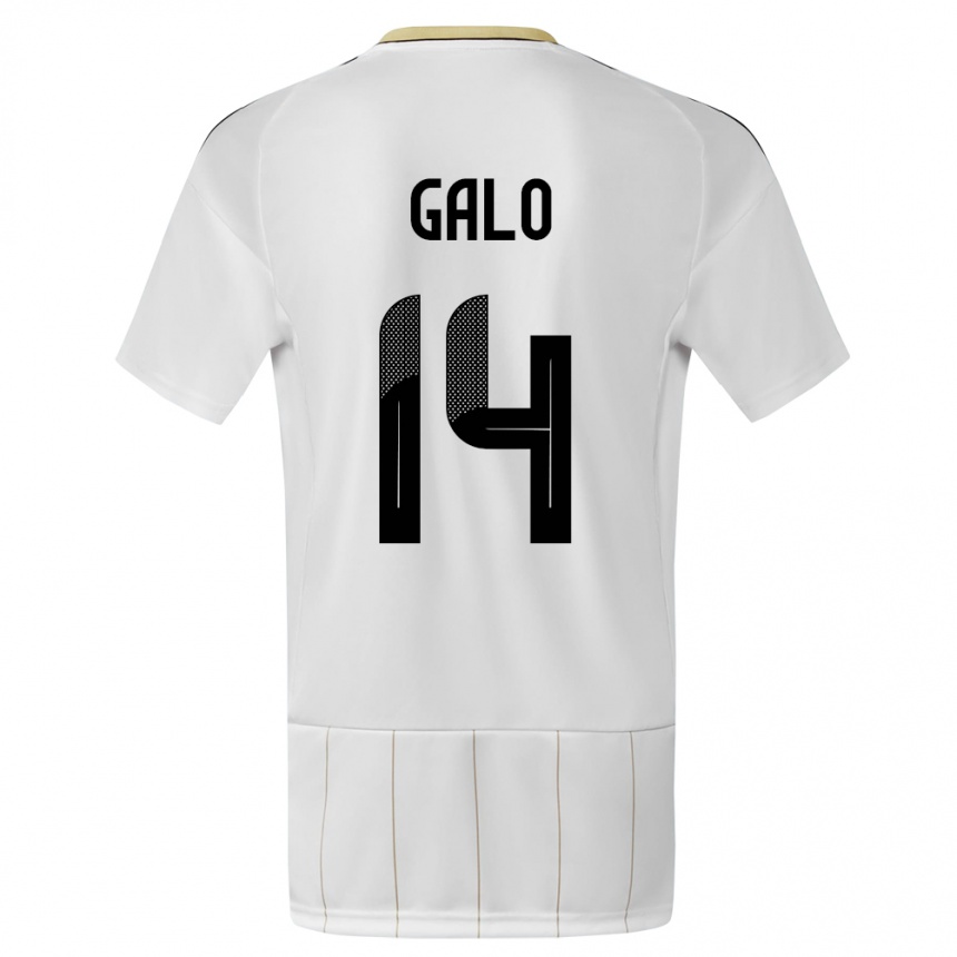 Women Football Costa Rica Orlando Galo #14 White Away Jersey 24-26 T-Shirt Australia