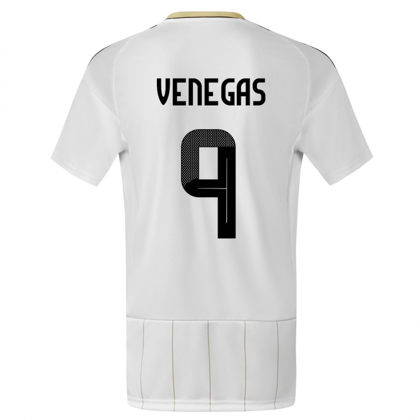 Women Football Costa Rica Carolina Venegas #9 White Away Jersey 24-26 T-Shirt Australia