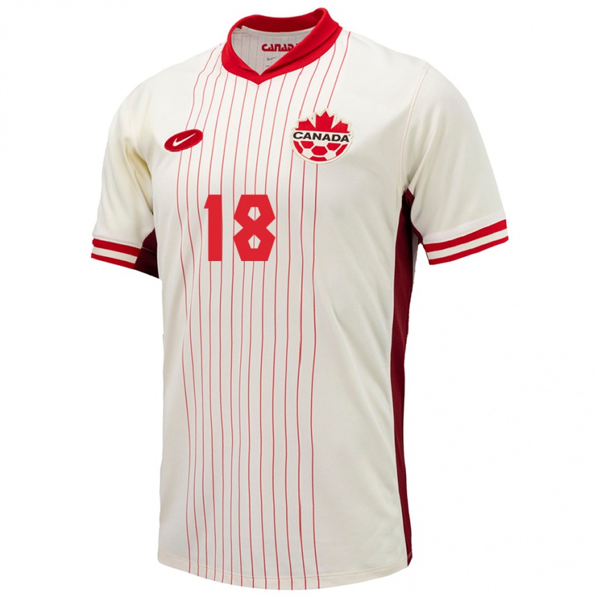 Women Football Canada Alexander O'brien #18 White Away Jersey 24-26 T-Shirt Australia