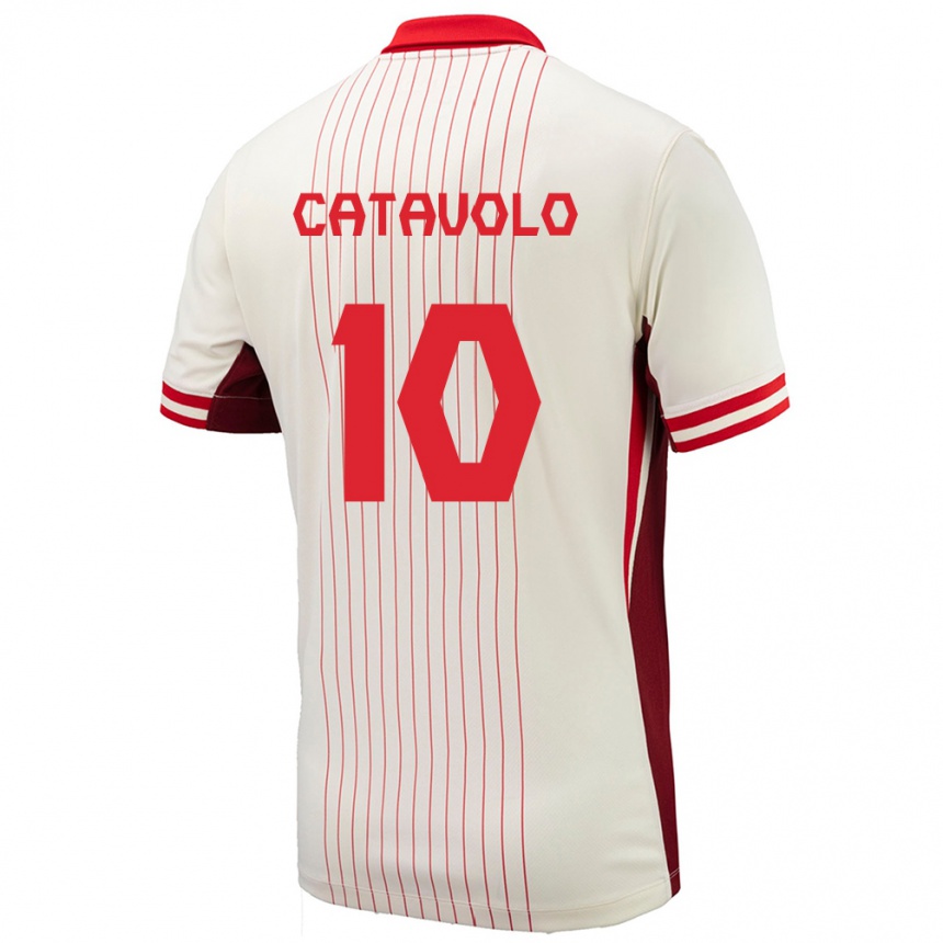 Women Football Canada Matthew Catavolo #10 White Away Jersey 24-26 T-Shirt Australia