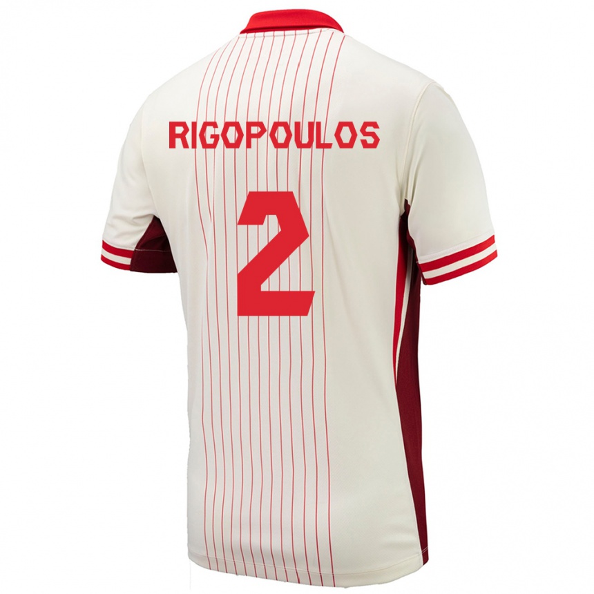 Women Football Canada Theo Rigopoulos #2 White Away Jersey 24-26 T-Shirt Australia