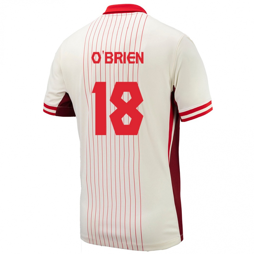 Women Football Canada Alexander O'brien #18 White Away Jersey 24-26 T-Shirt Australia