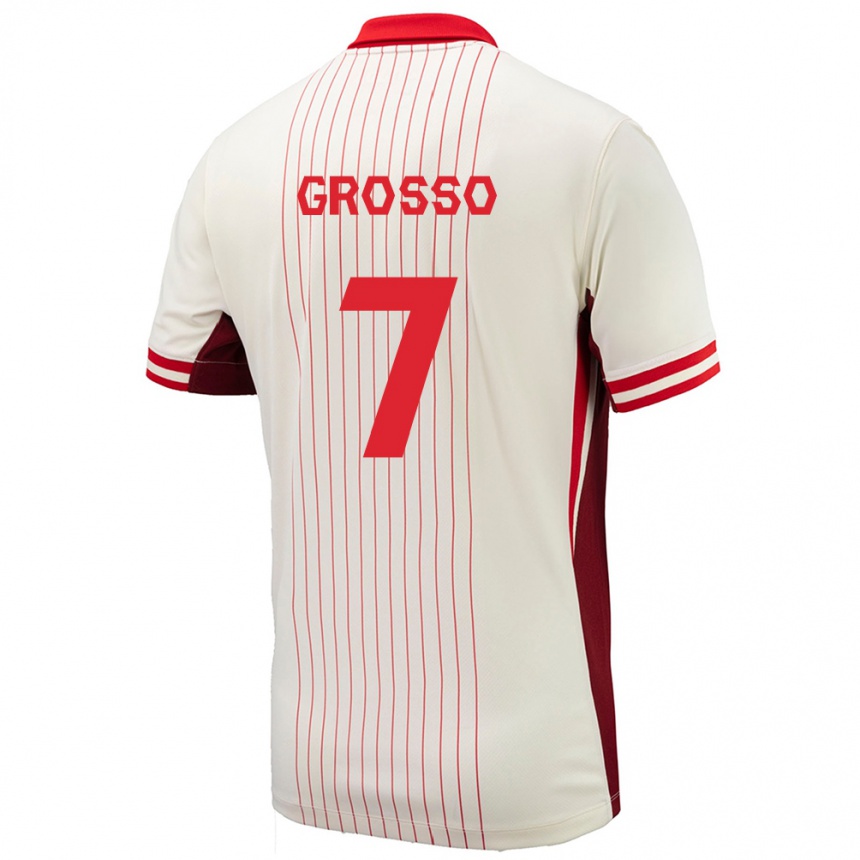 Women Football Canada Julia Grosso #7 White Away Jersey 24-26 T-Shirt Australia