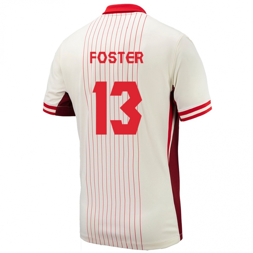 Women Football Canada Rylee Foster #13 White Away Jersey 24-26 T-Shirt Australia