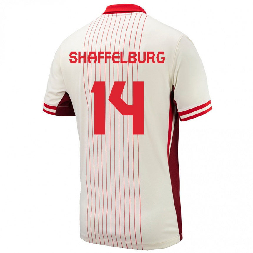 Women Football Canada Jacob Shaffelburg #14 White Away Jersey 24-26 T-Shirt Australia