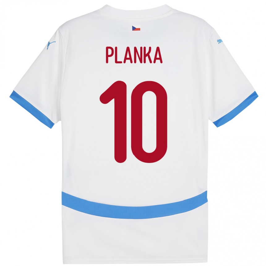 Women Football Czech Republic David Planka #10 White Away Jersey 24-26 T-Shirt Australia