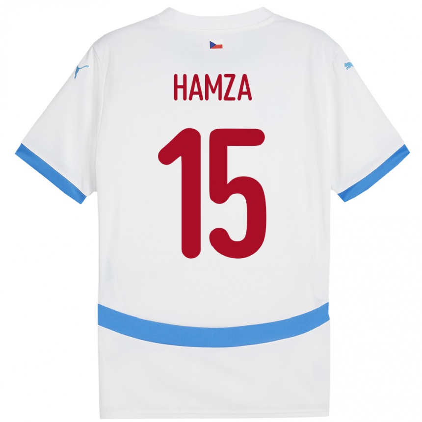 Women Football Czech Republic Jiri Hamza #15 White Away Jersey 24-26 T-Shirt Australia