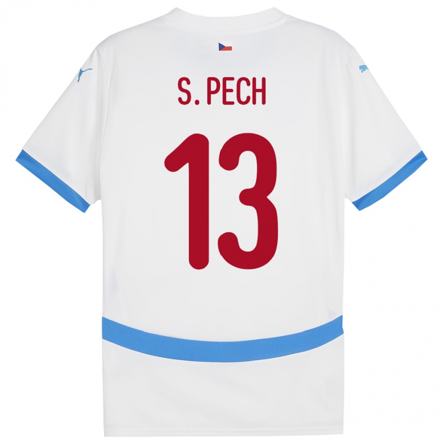 Women Football Czech Republic Sebastian Pech #13 White Away Jersey 24-26 T-Shirt Australia