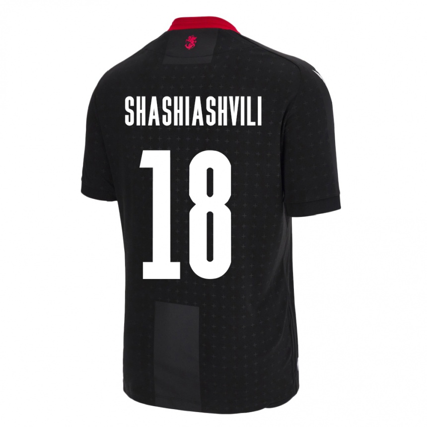 Women Football Georgia Luka Shashiashvili #18 Black Away Jersey 24-26 T-Shirt Australia