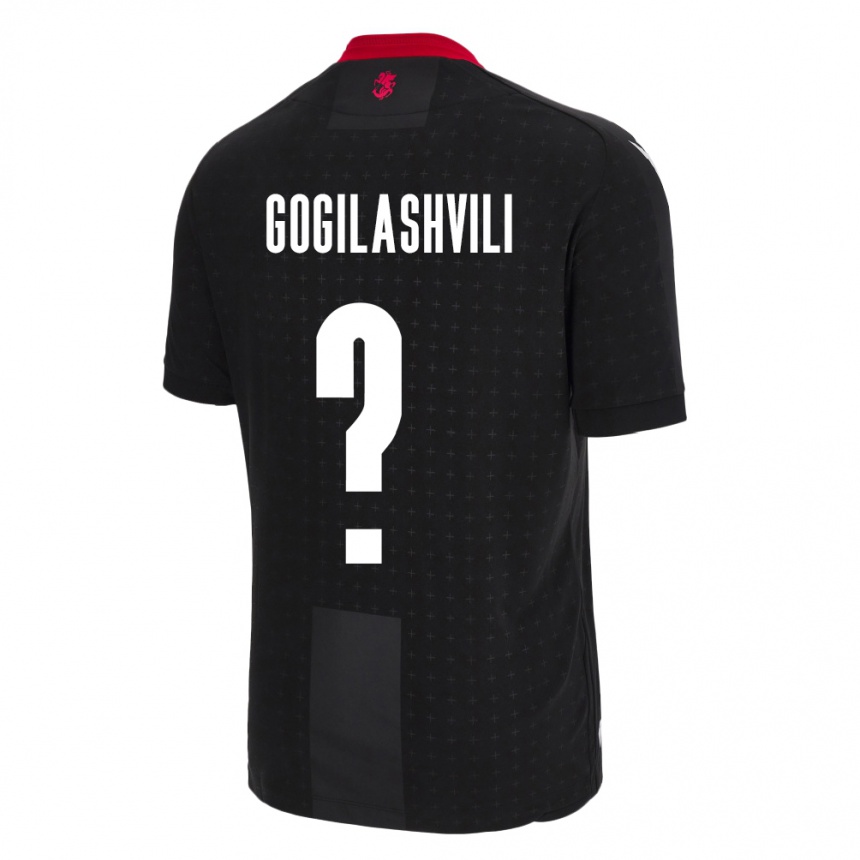 Women Football Georgia Davit Gogilashvili #0 Black Away Jersey 24-26 T-Shirt Australia